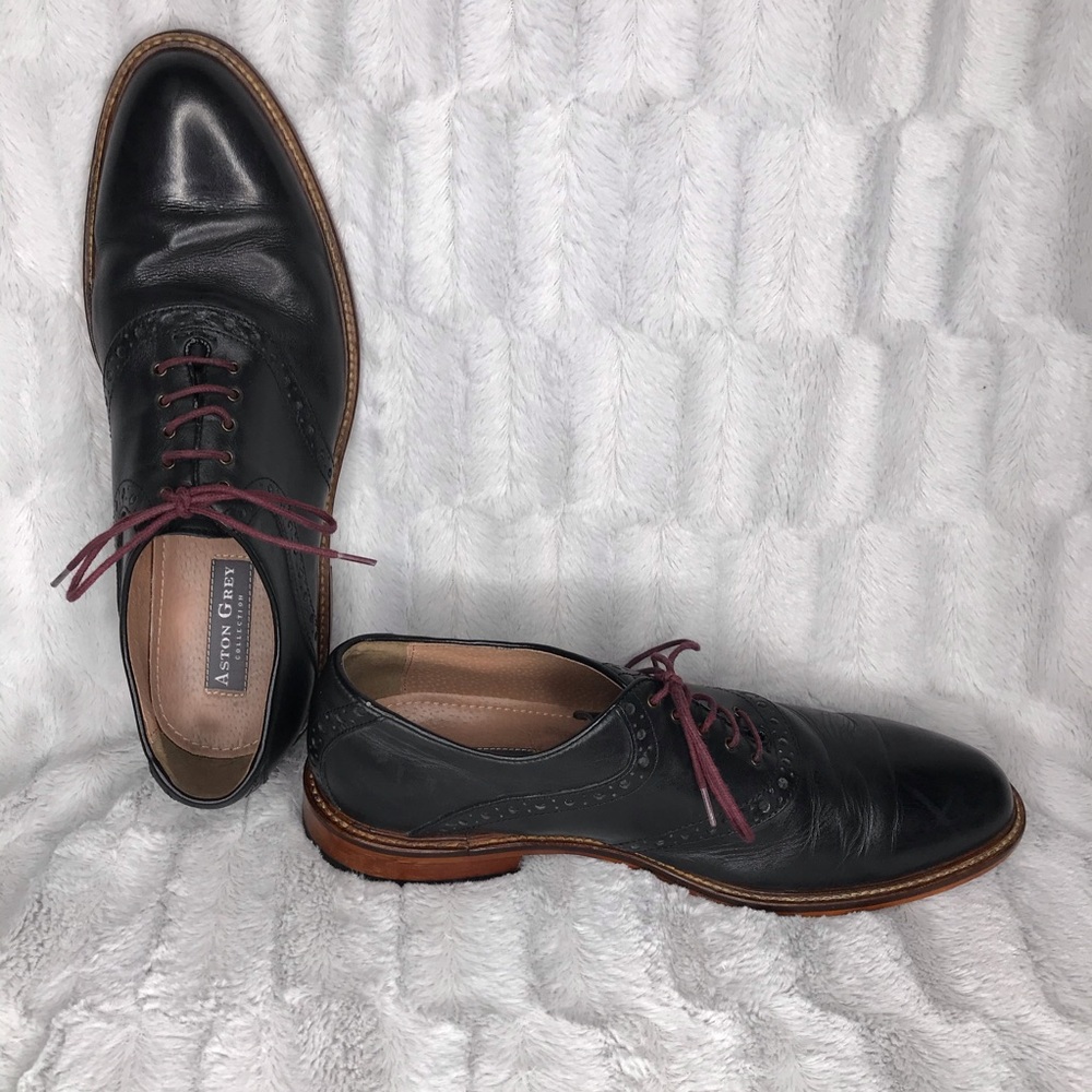 Aston Grey Men’s Black Dress Shoe